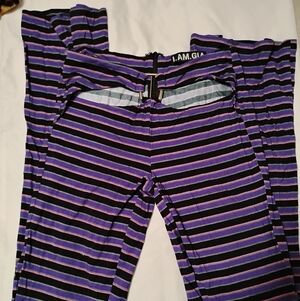 I.AM.GIA Purple & Black Striped Pajama Bottoms